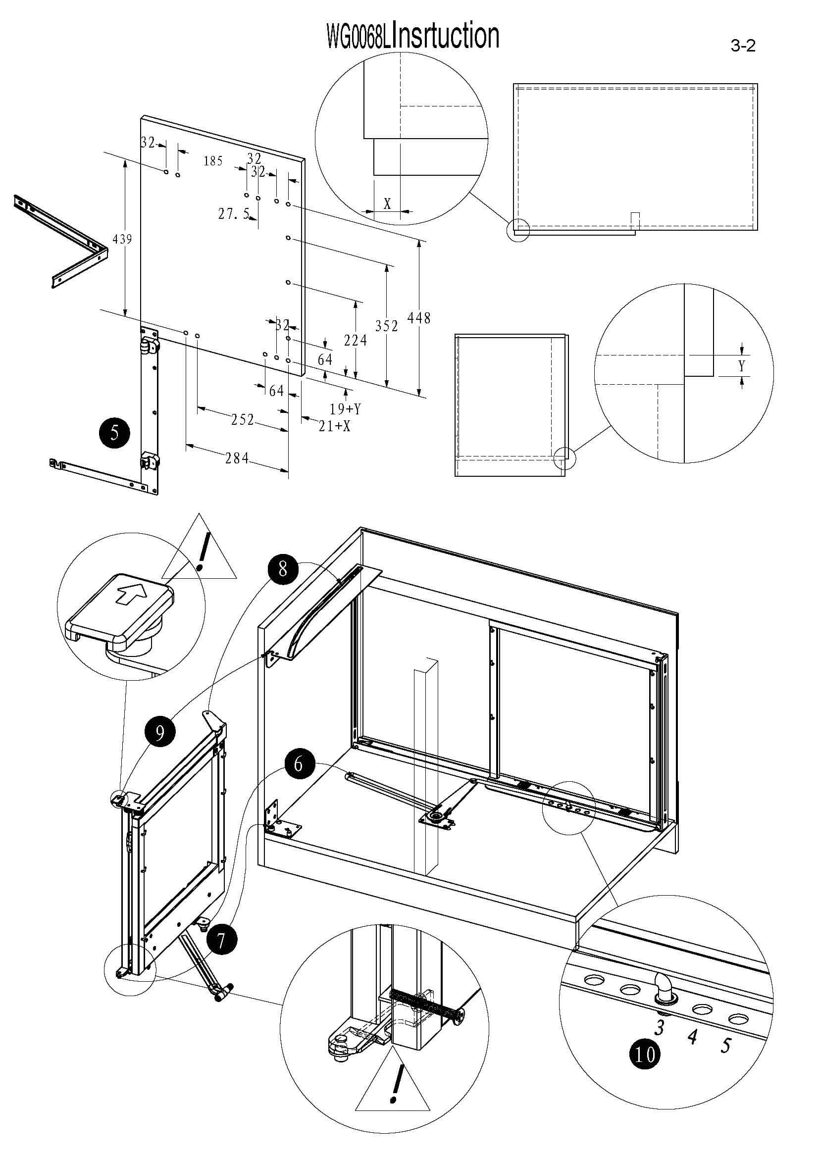 Kitchen Hardware BK5080L Fixing Instructions