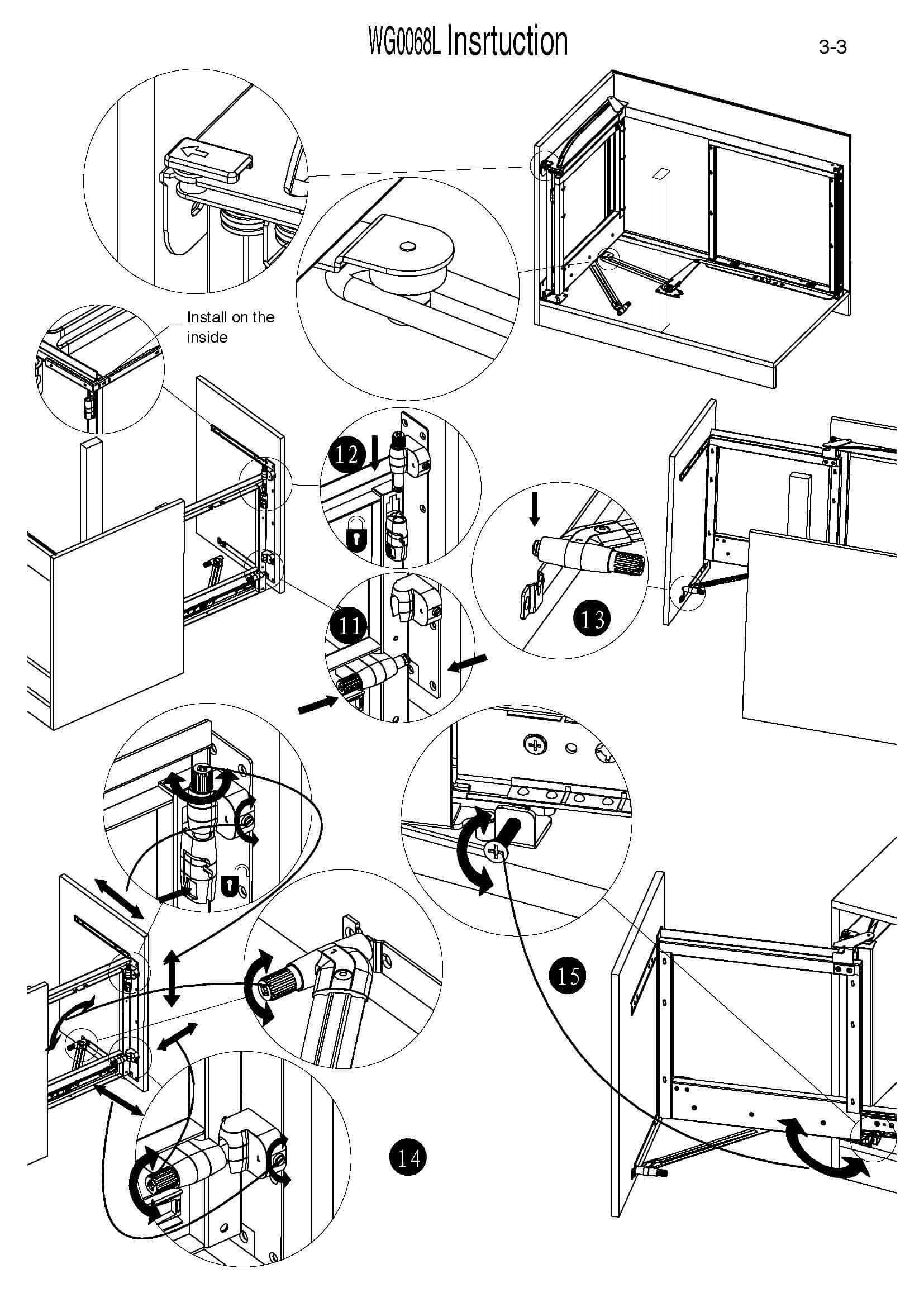 BK5080L Magic Corner Basket Fixing Instructions
