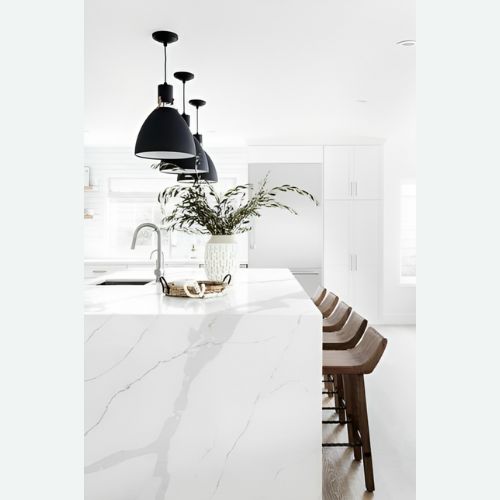 Installed Newmatic CALACATTA Quartz Countertop