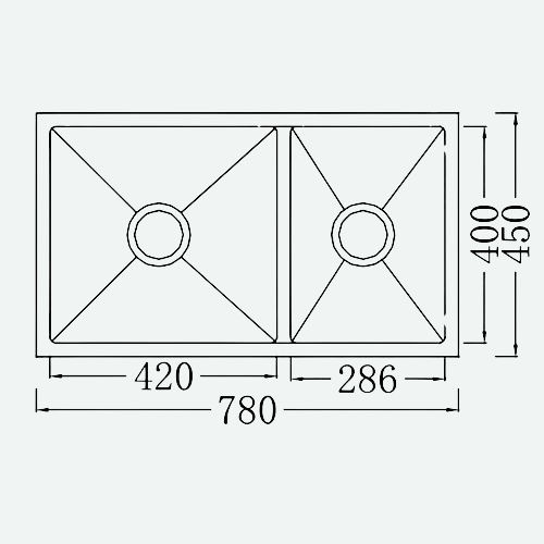 Newmatic HU78 Double Bowl Undermount Kitchen Sink