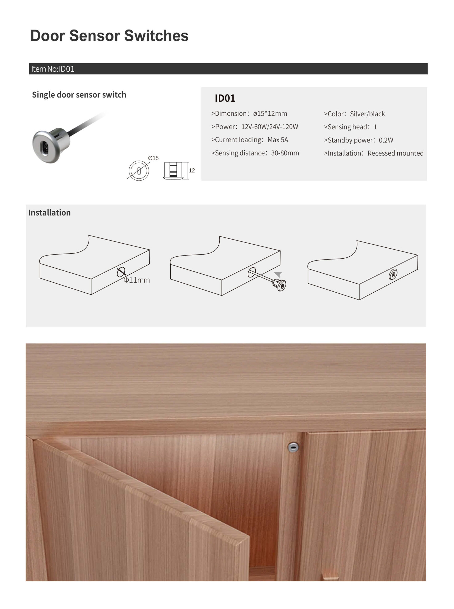 ID01 Single Door Sensor Installation Manual