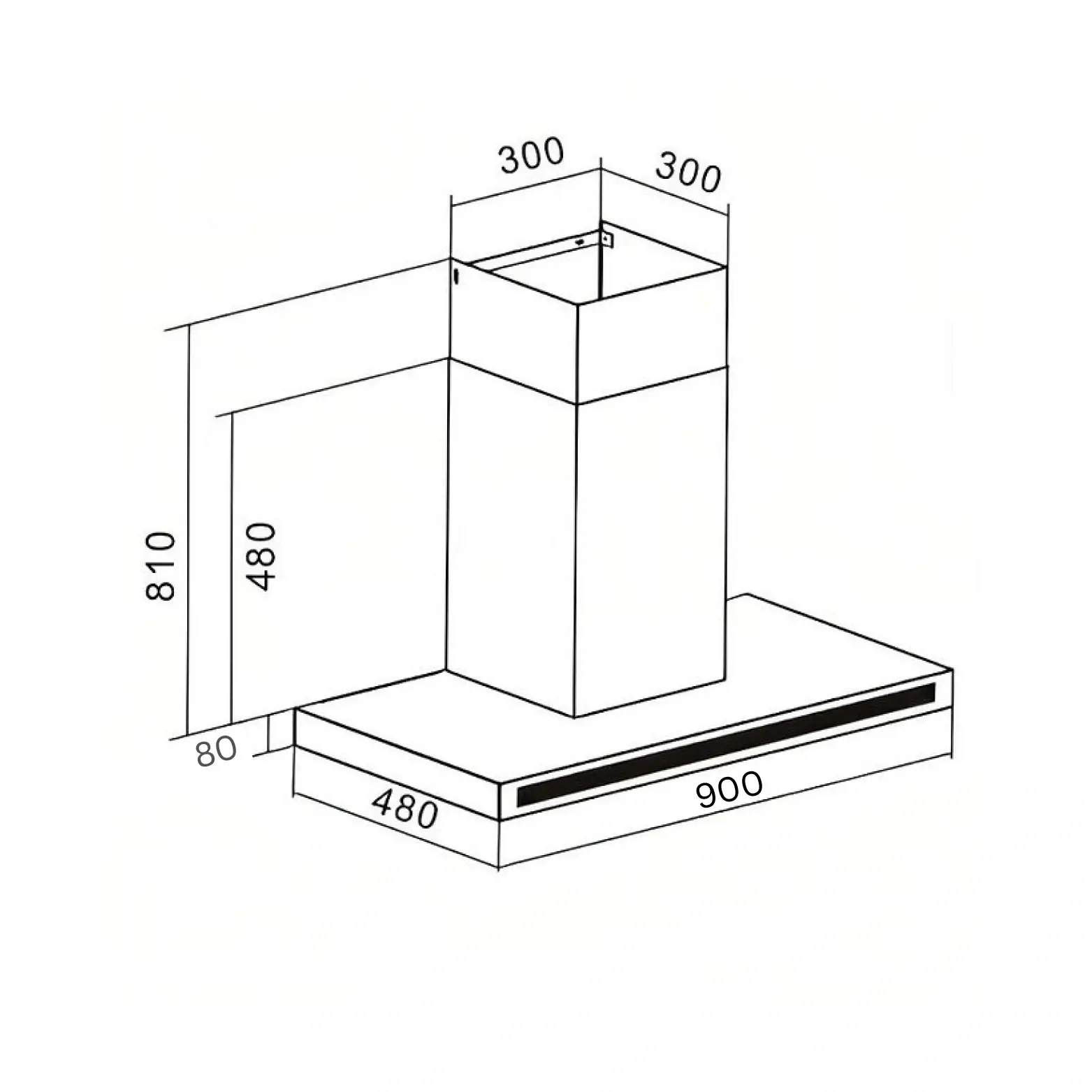 H66.9VB-PRO Hood Dimensions